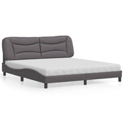 Bed met matras grijs 180x200 cm