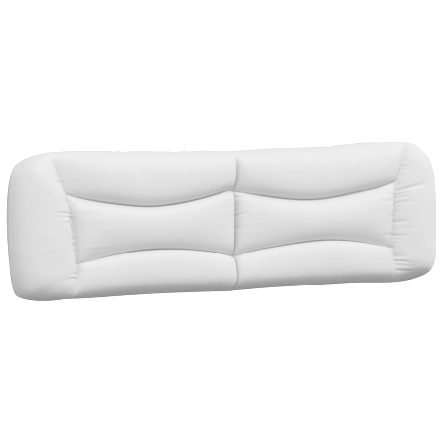 Bed met matras kunstleer wit en zwart 180x200 cm
