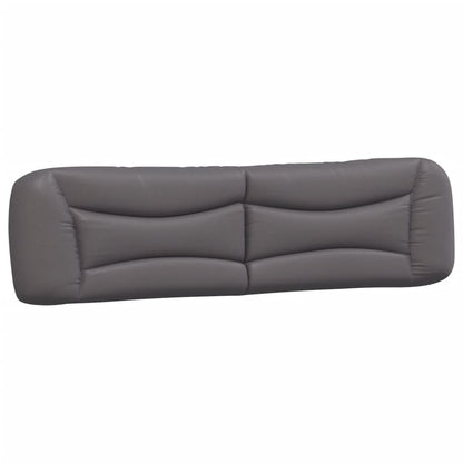 Bed met matras kunstleer grijs 200x200 cm