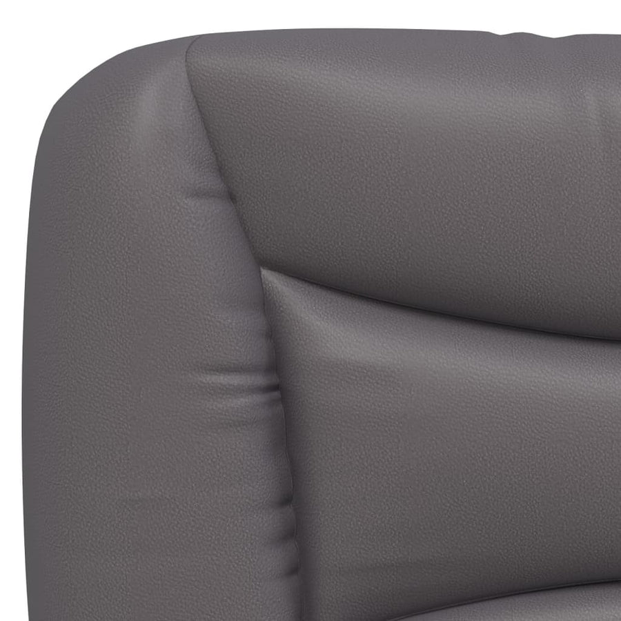 Bed met matras kunstleer grijs 200x200 cm