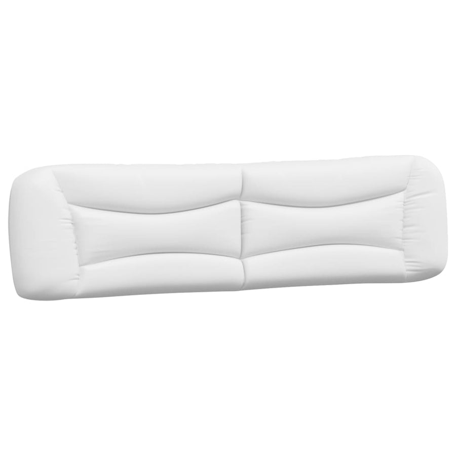 Bed met matras kunstleer wit en zwart 200x200 cm
