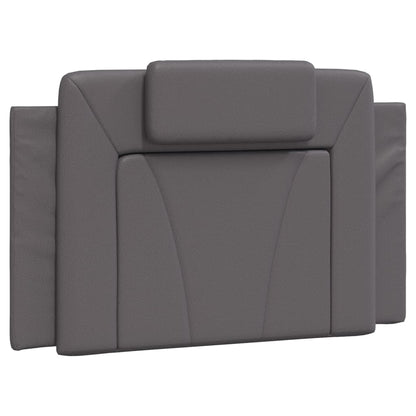 Bed Met Matras Kunstleer Grijs 80X200 Cm