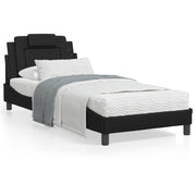 Bed met matras 90x190 cm kunstleer zwart