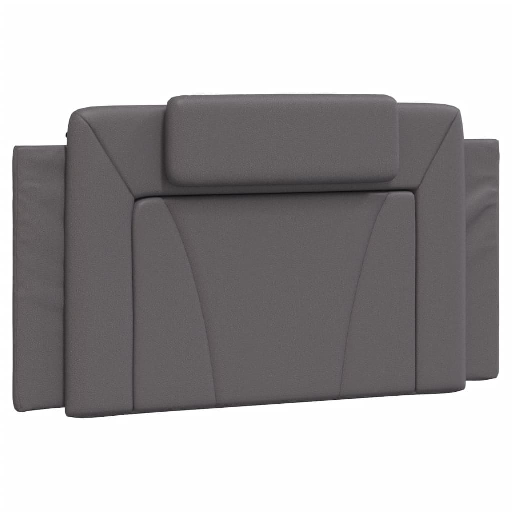 Bed Met Matras Kunstleer Grijs 100X200 Cm