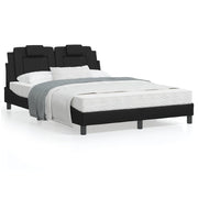 Bed met matras 120x200 cm kunstleer zwart