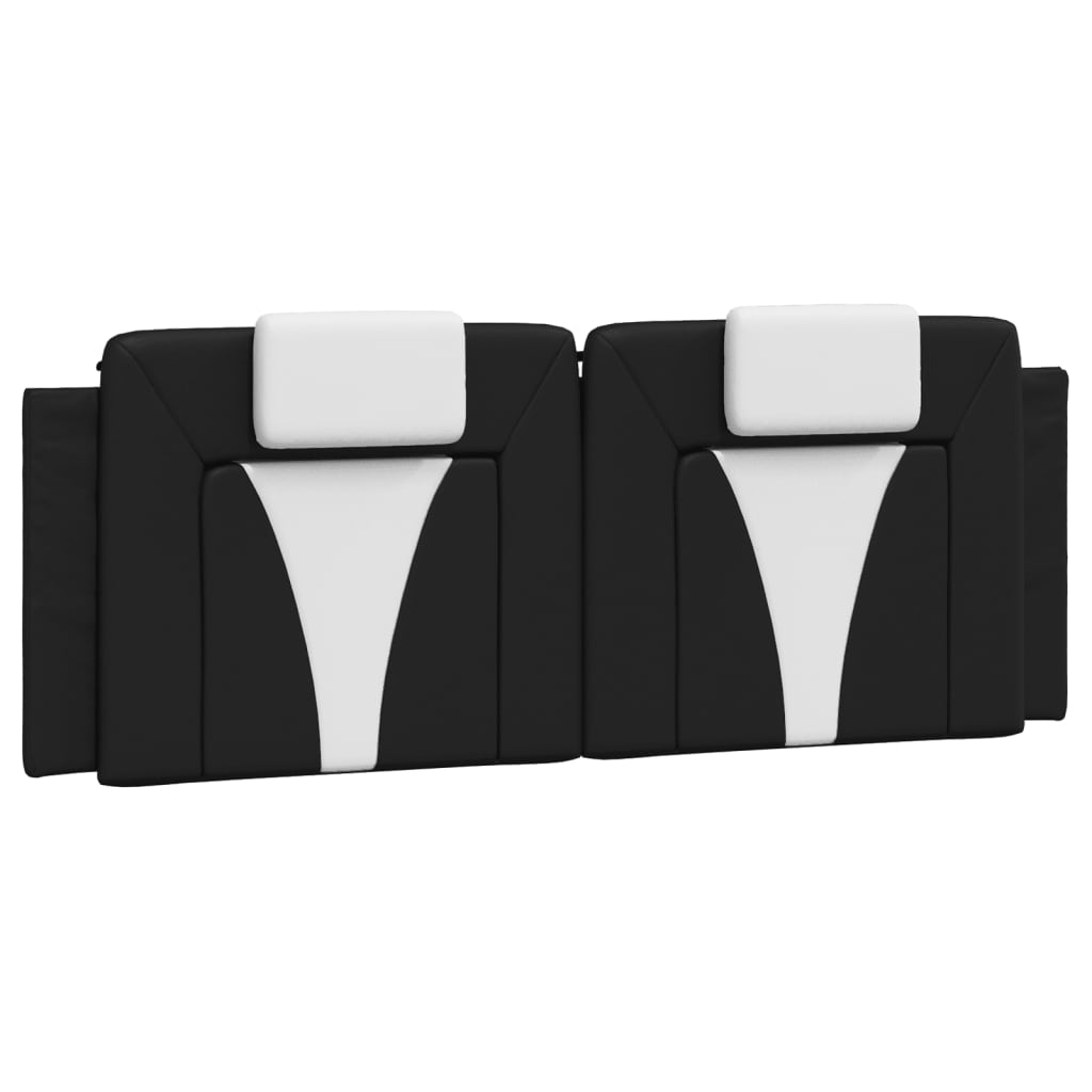 Bed Met Matras Kunstleer Zwart En Wit 120X200 Cm