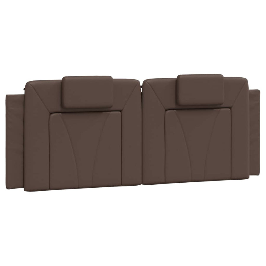 Bed met matras kunstleer bruin 140x190 cm