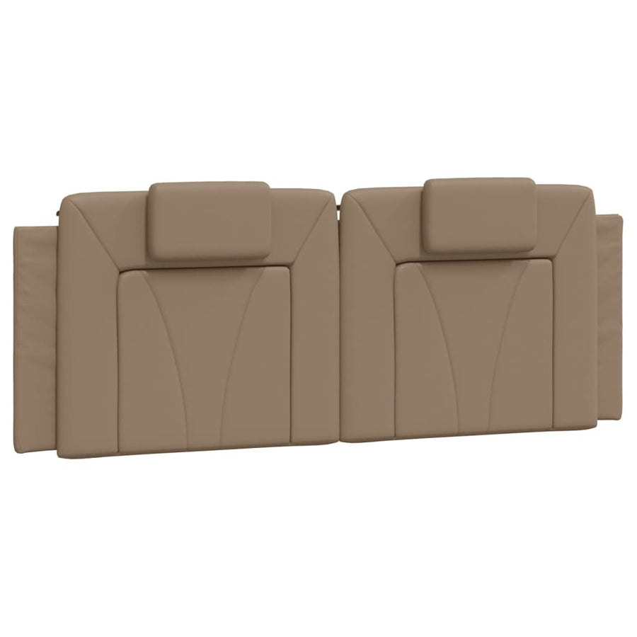 Bed "Viana" met matras kunstleer cappuccinokleurig 140x190 cm