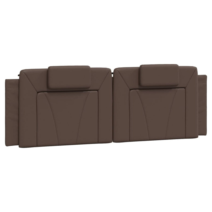 Bed met matras kunstleer bruin 160x200 cm