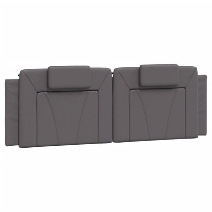 Bed met matras kunstleer grijs 160x200 cm