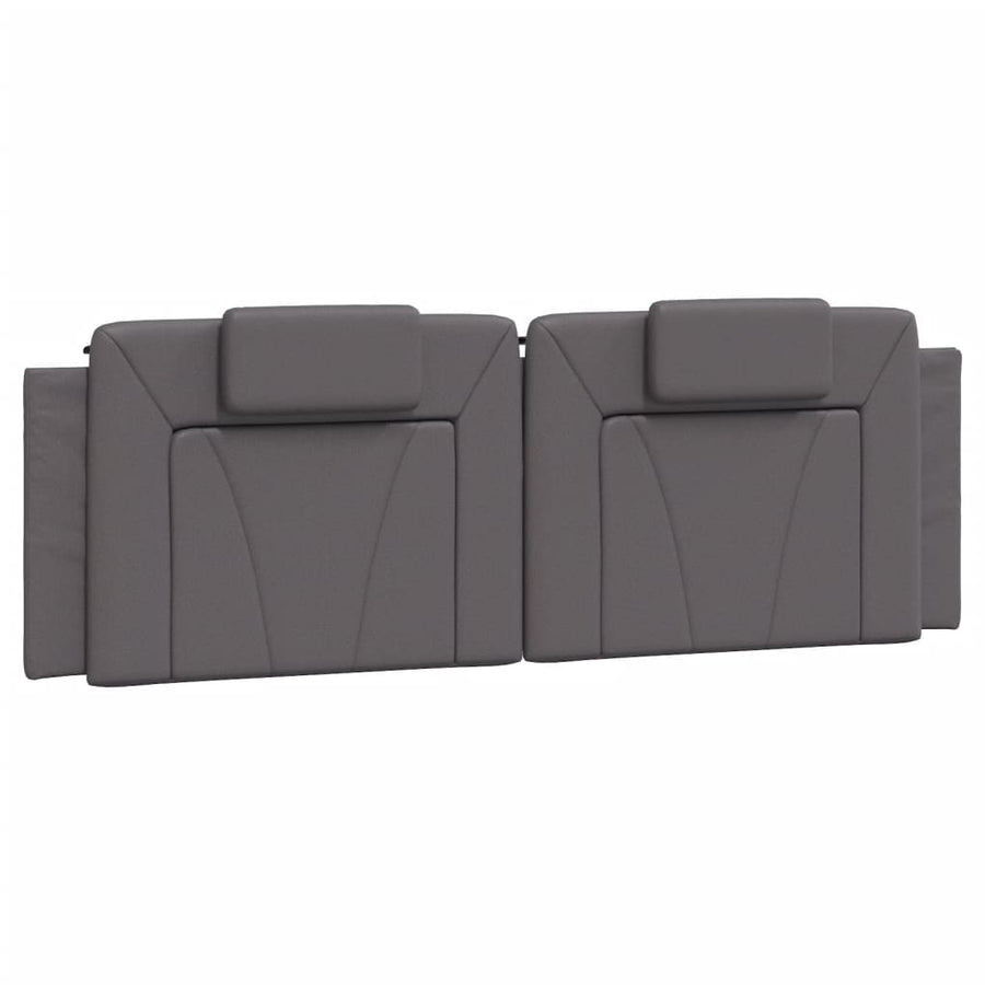 Bed met matras kunstleer grijs 160x200 cm