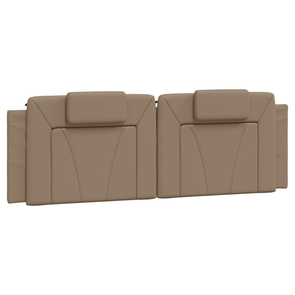 Bed met matras kunstleer cappuccinokleurig 160x200 cm