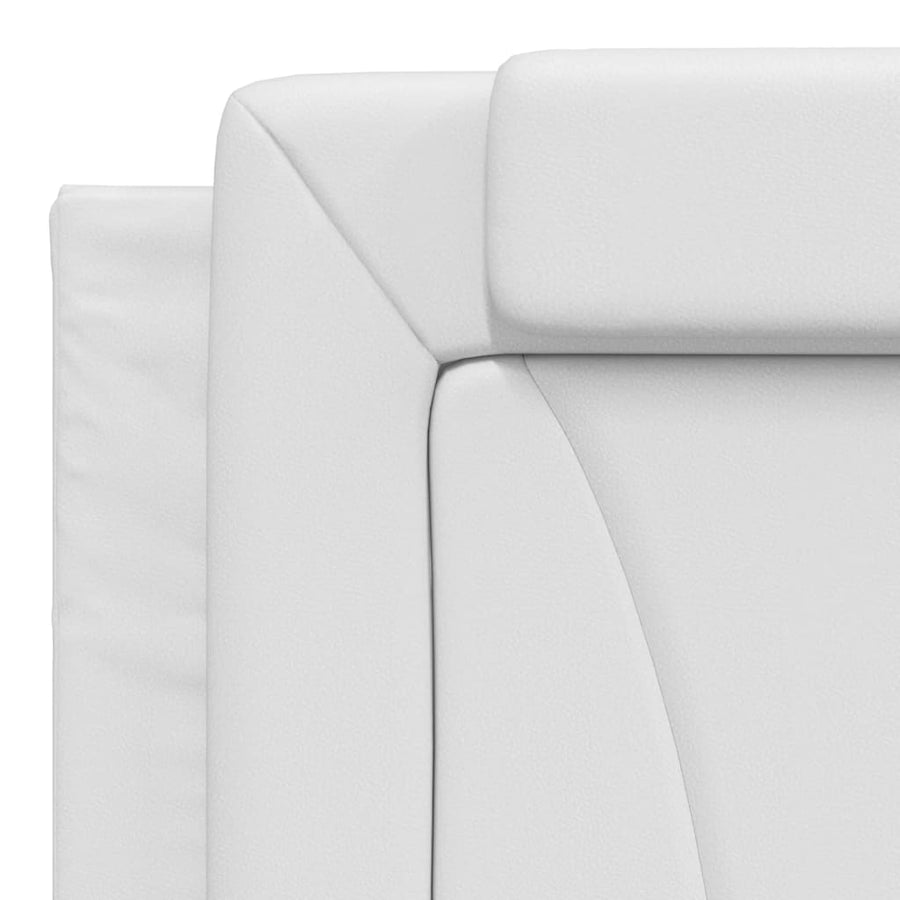 Bed met matras kunstleer wit 180x200 cm