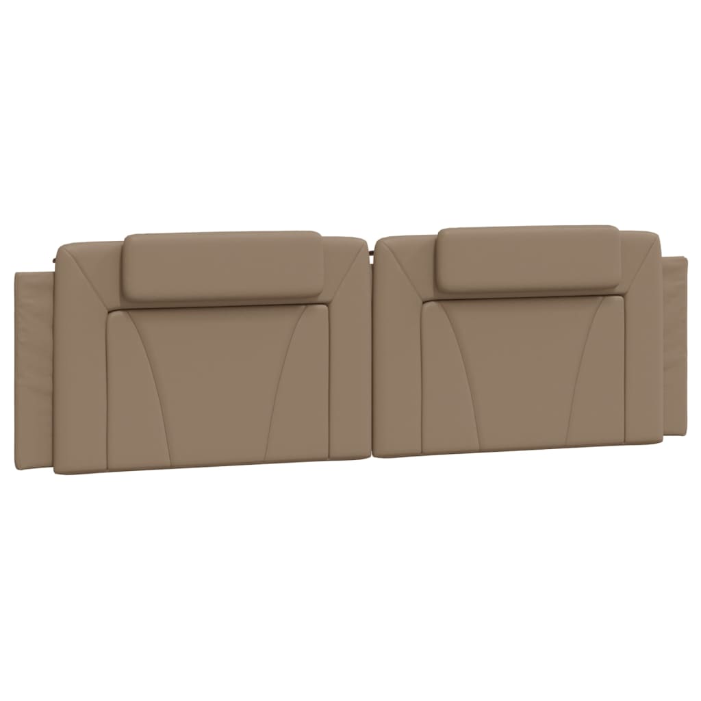 Bed met matras kunstleer cappuccinokleurig 180x200 cm