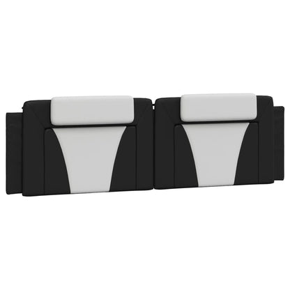 Bed met matras kunstleer zwart en wit 180x200 cm