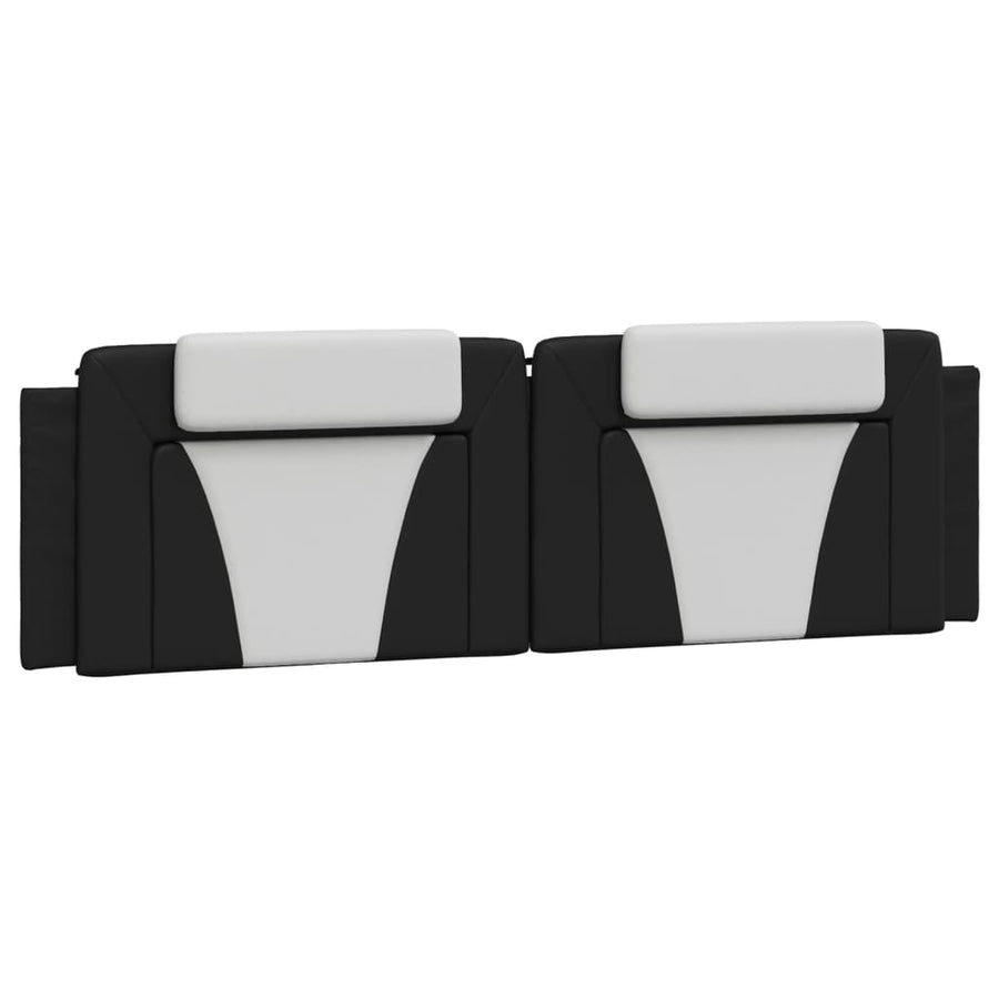 Bed met matras kunstleer zwart en wit 180x200 cm