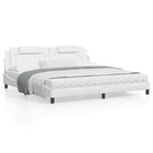 Bed met matras 200x200 cm kunstleer wit