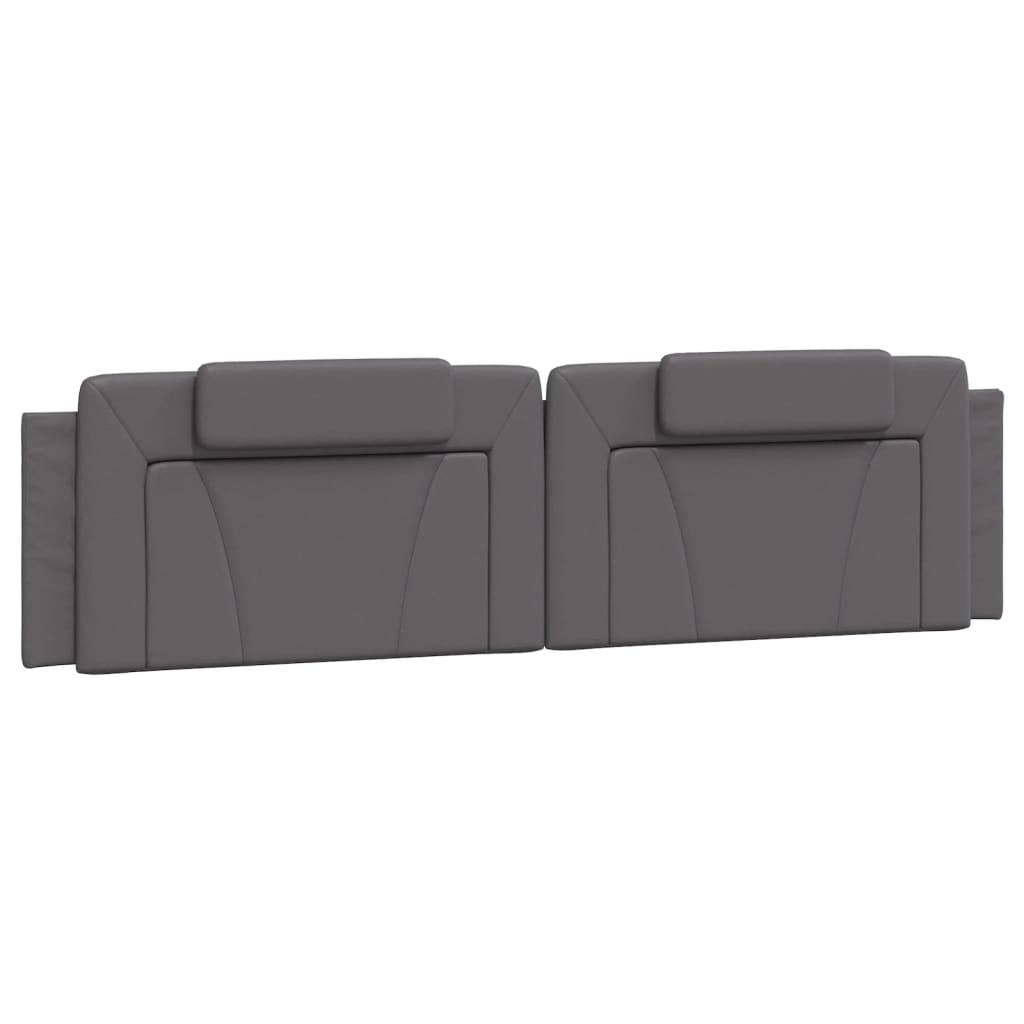 Bed met matras kunstleer grijs 200x200 cm
