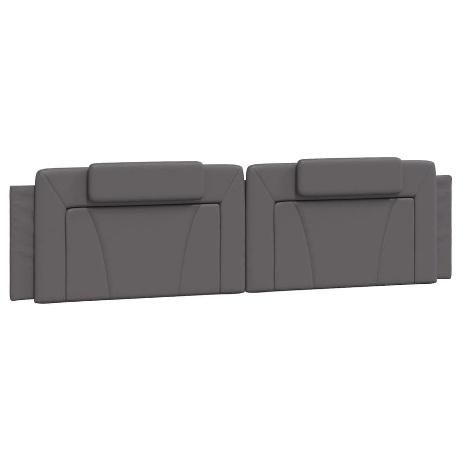 Bed met matras kunstleer grijs 200x200 cm