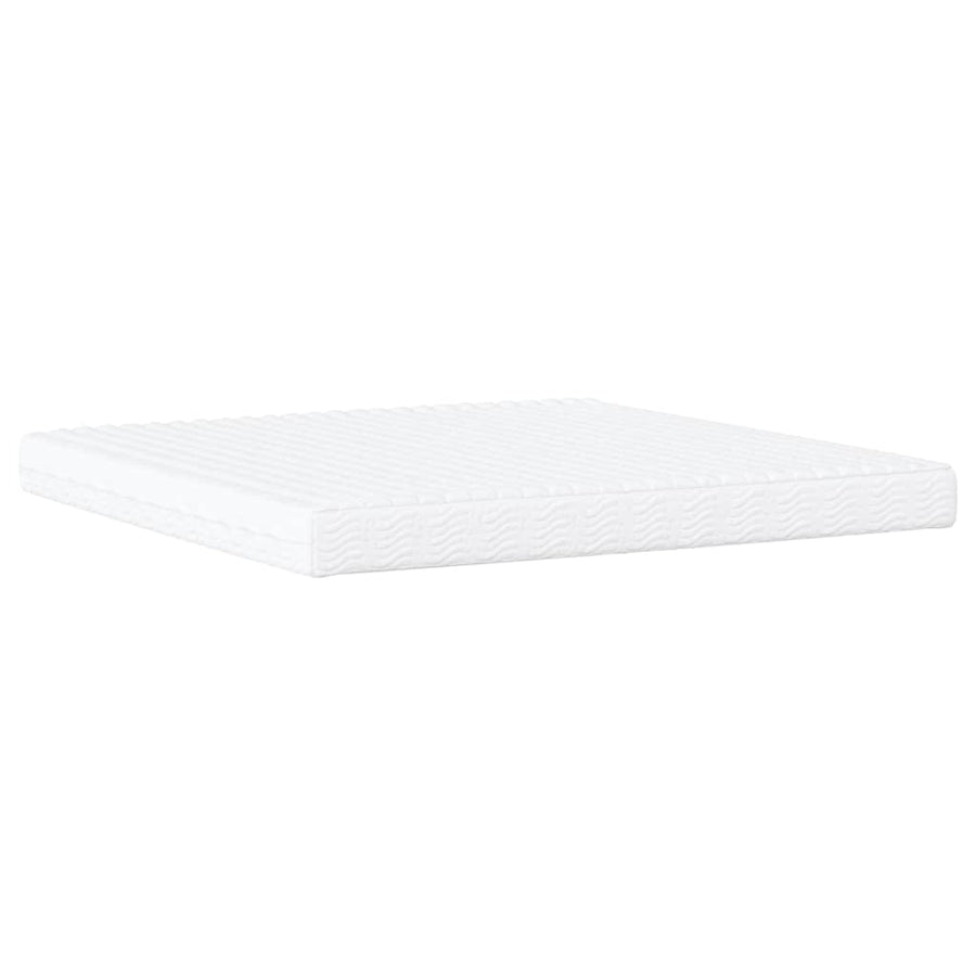 Bed Met Matras Kunstleer 200 x 200 cm Zwart en wit