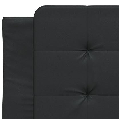 Bed met matras kunstleer zwart 80x200 cm