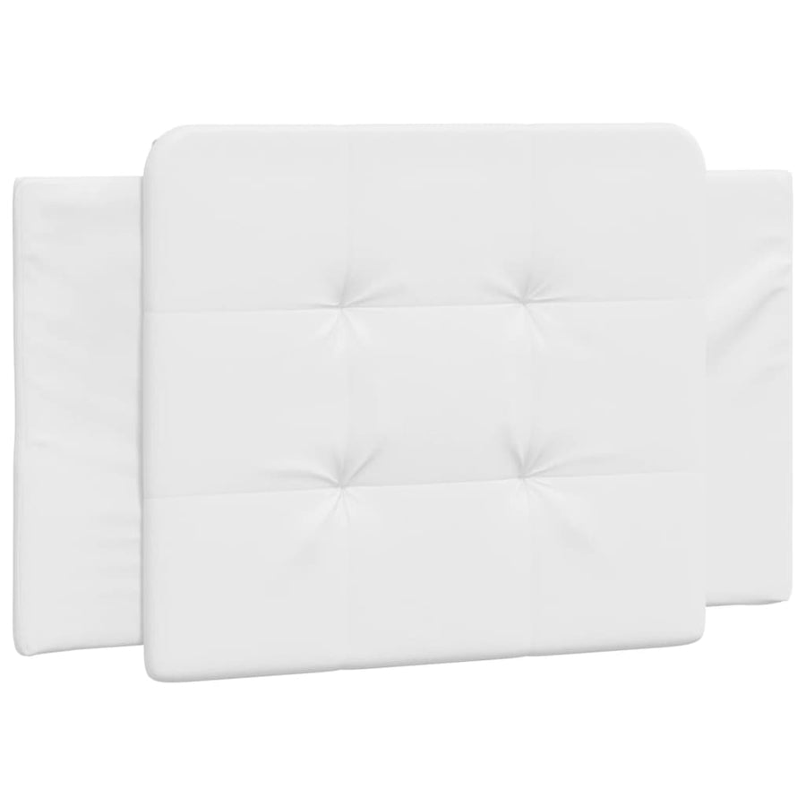 Bed met matras kunstleer wit 80x200 cm