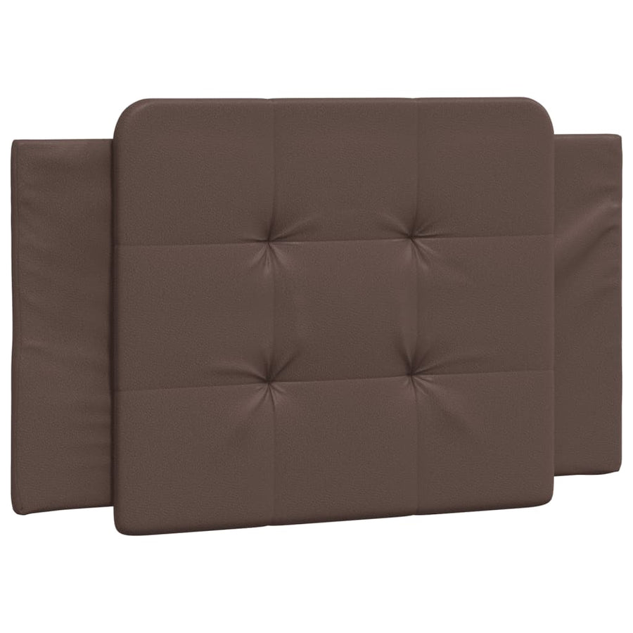 Bed met matras kunstleer bruin 80x200 cm