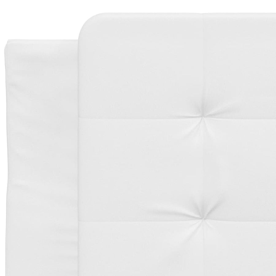 Bed met matras kunstleer wit 90x190 cm