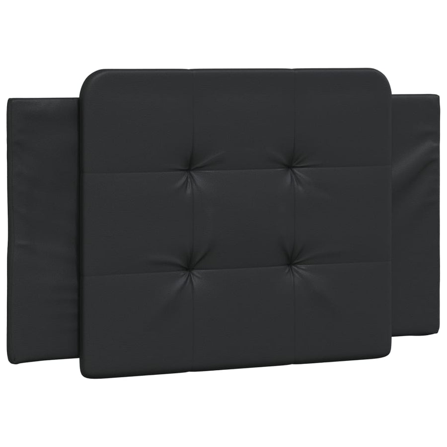 Bed met matras kunstleer zwart 90x200 cm