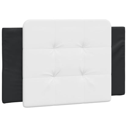 Bed met matras kunstleer zwart en wit 90x200 cm