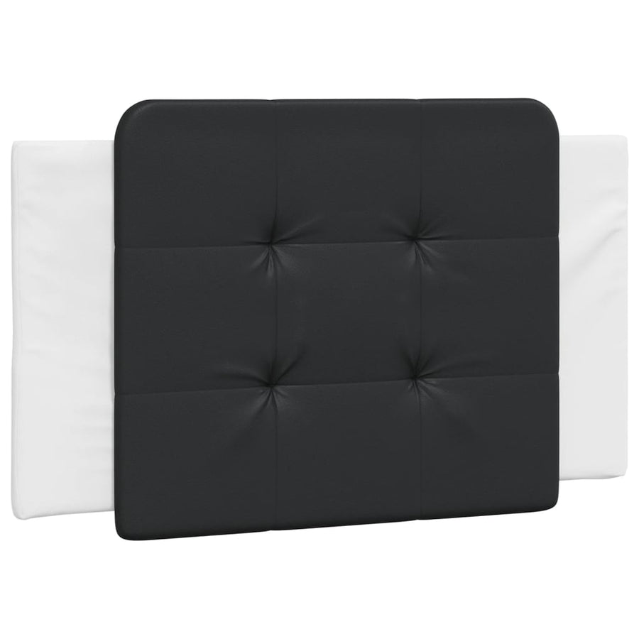 Bed met matras kunstleer zwart en wit 90x200 cm