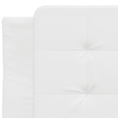 Bed met matras kunstleer wit 100x200 cm