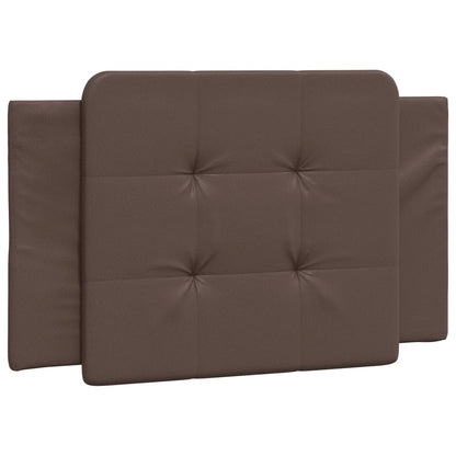 Bed met matras kunstleer bruin 100x200 cm