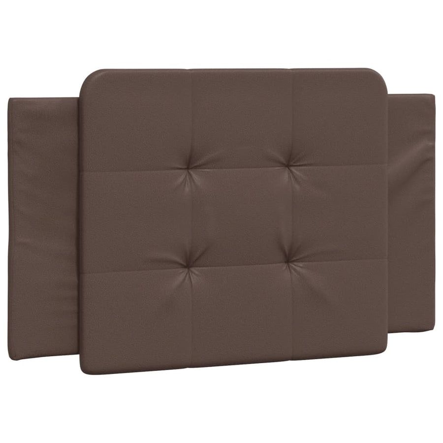 Bed met matras kunstleer bruin 100x200 cm