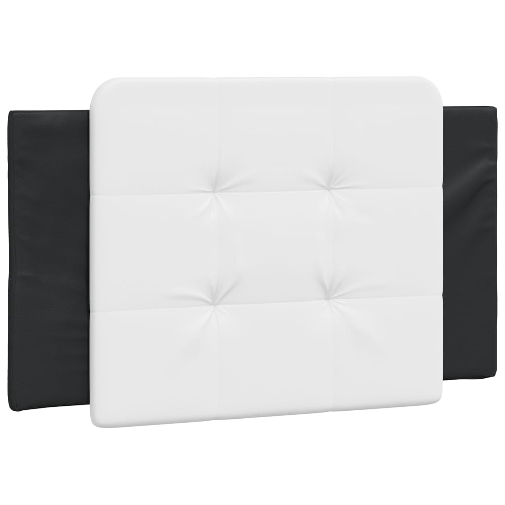 Bed met matras kunstleer zwart en wit 100x200 cm