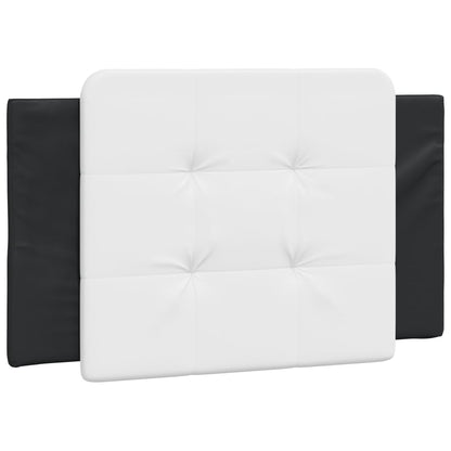 Bed met matras kunstleer zwart en wit 100x200 cm