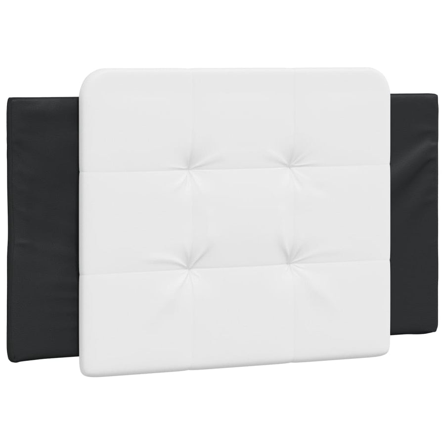 Bed met matras kunstleer zwart en wit 100x200 cm