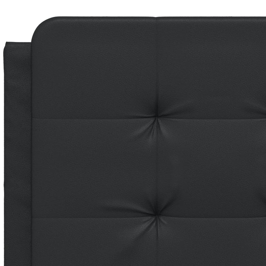 Bed met matras kunstleer zwart 120x200 cm