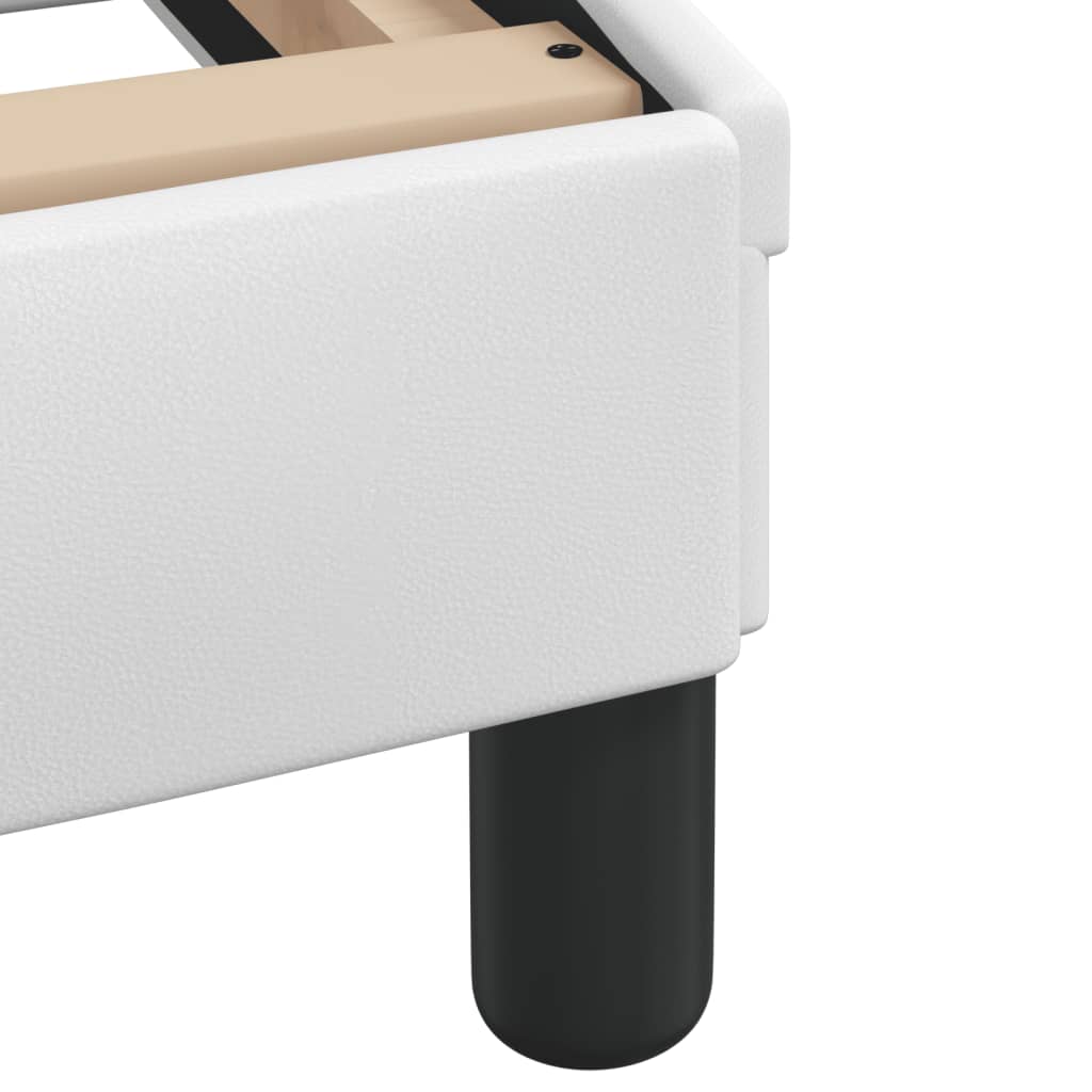 Bed met matras kunstleer wit 140x200 cm