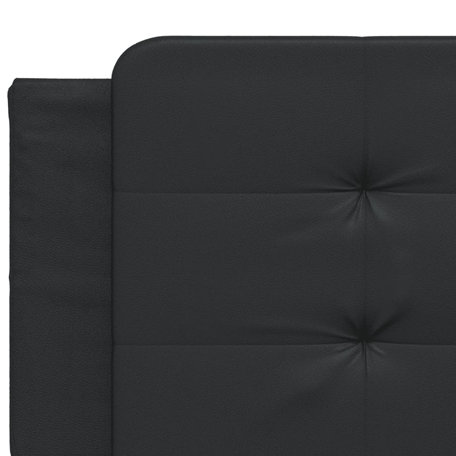 Bed met matras kunstleer zwart 160x200 cm