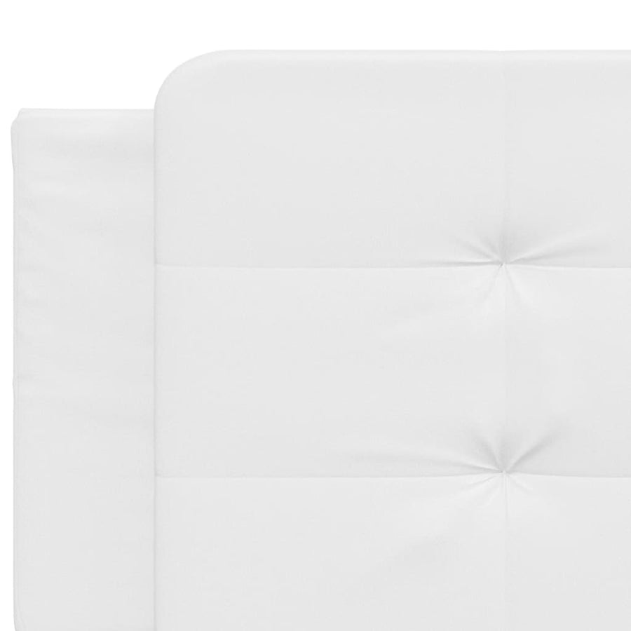 Bed met matras kunstleer wit 160x200 cm