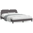 Bed met matras grijs 160x200 cm