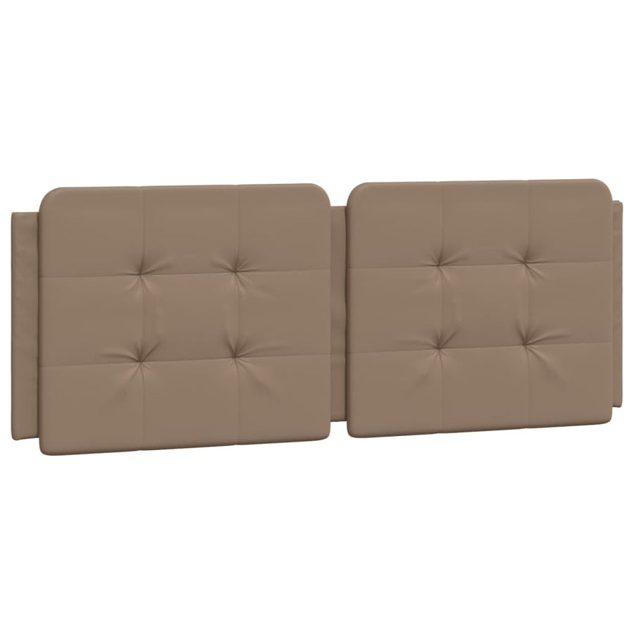 Bed met matras kunstleer cappuccinokleurig 160x200 cm