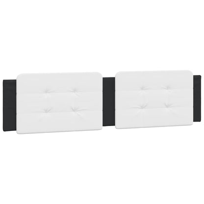 Bed met matras kunstleer zwart en wit 160x200 cm