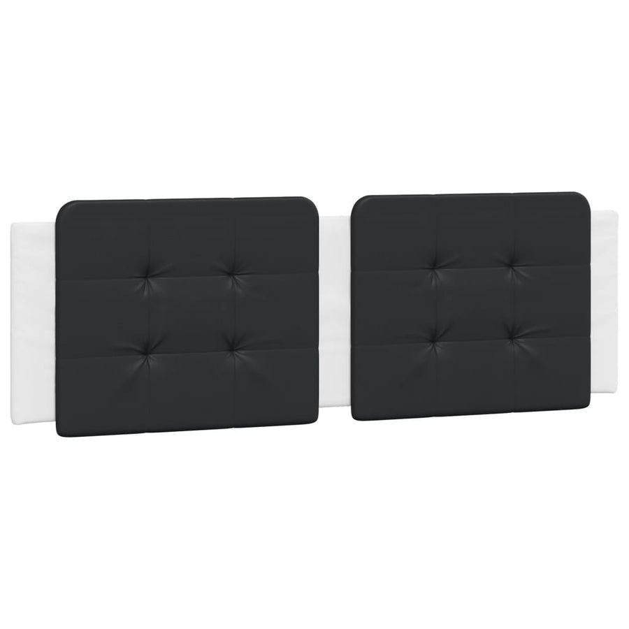 Bed Met Matras Kunstleer 160 x 200 cm Wit en zwart