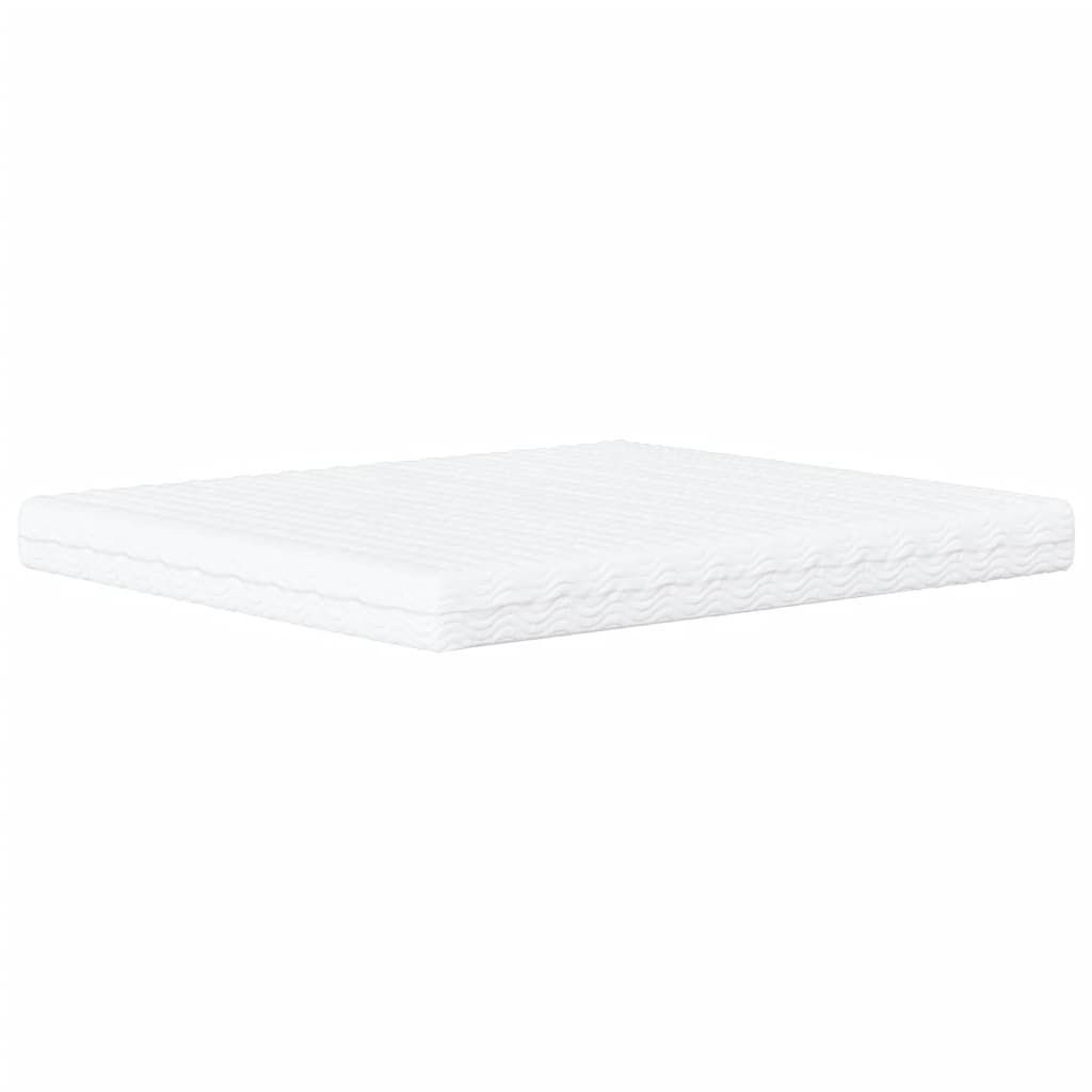 Bed Met Matras Kunstleer 160 x 200 cm Wit en zwart