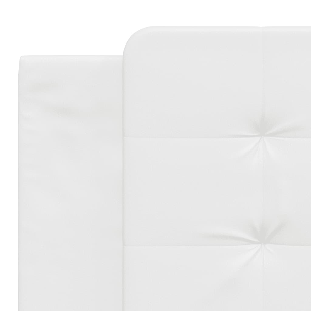 Bed met matras kunstleer wit 180x200 cm