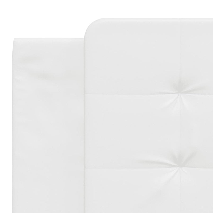 Bed met matras kunstleer wit 180x200 cm