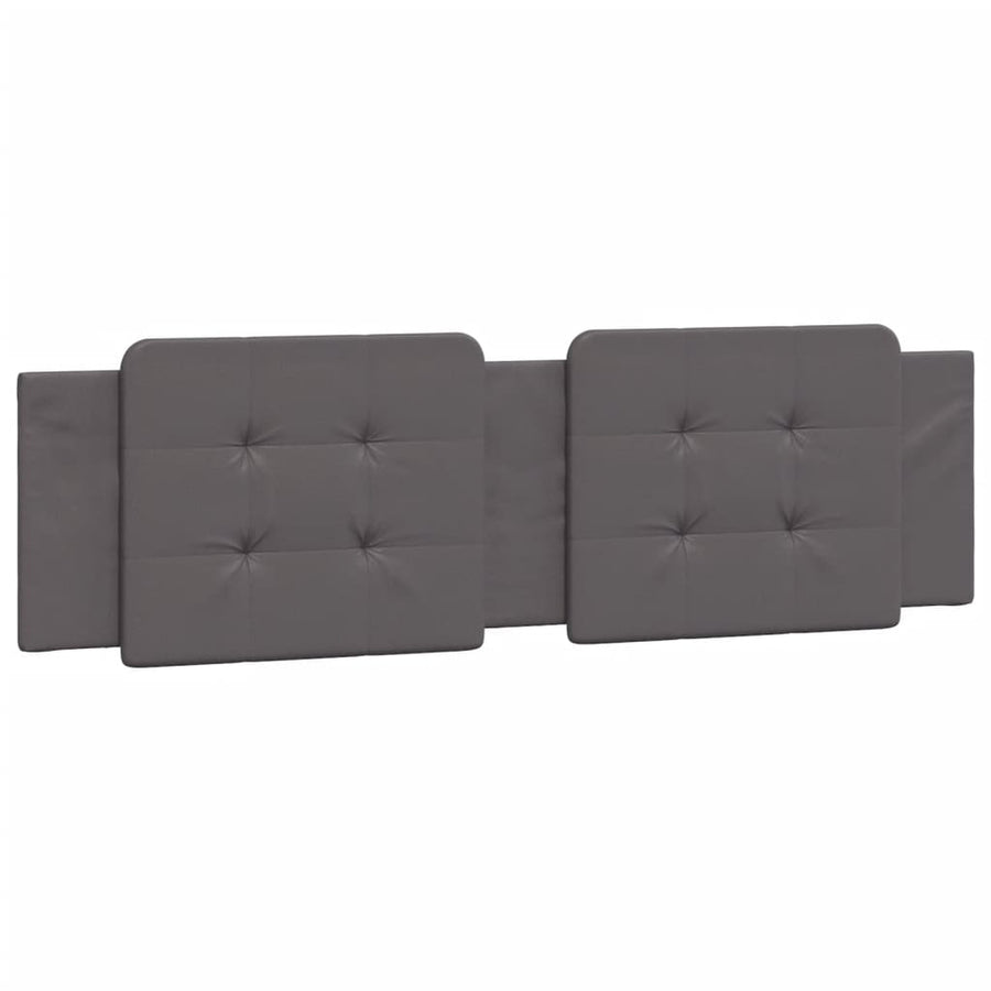 Bed met matras kunstleer grijs 180x200 cm
