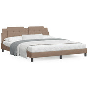 Bed met matras 180x200 cm kunstleer cappuccino